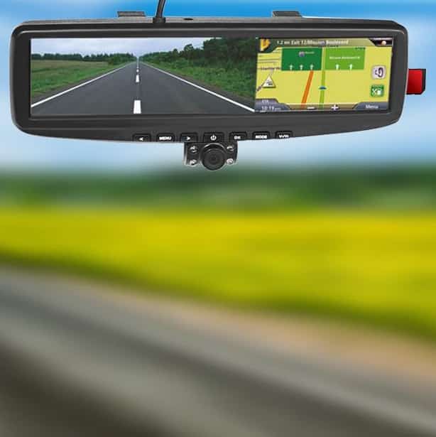 GPS Navigation rear view mirror
