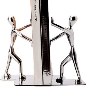 Stainless Steel Man bookends