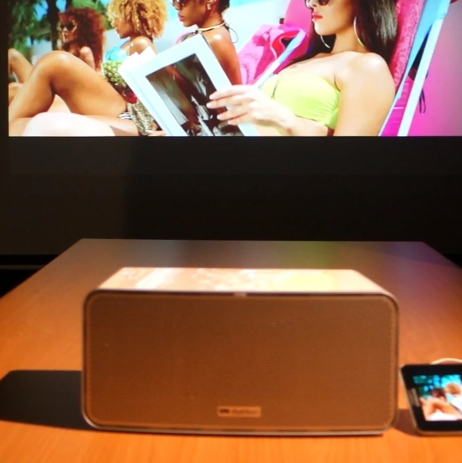 Mobile Cordless Boombox Projector