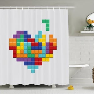 Tetris Bathroom Shower Curtain