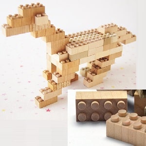 Wooden LEGO Building Blocks
