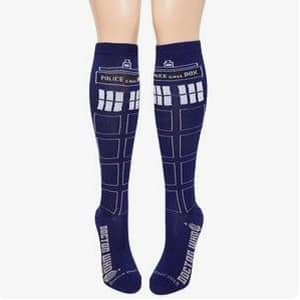 Doctor Who Tardis Knee Call Box High Socks