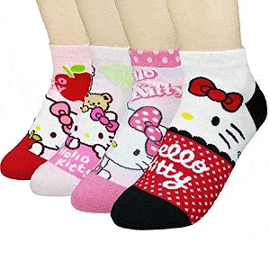 Hello Kitty Cute Cotton Blend Ankle Socks Set