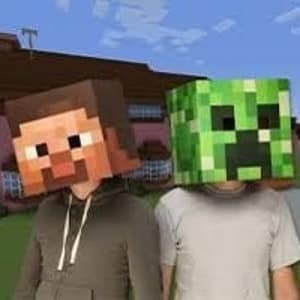 Minecraft Head Costume Mask Set