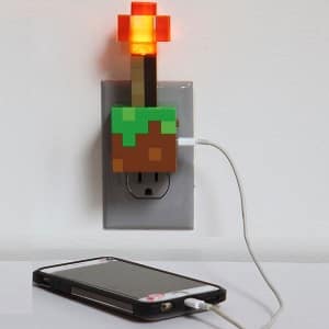 Minecraft Redstone Torch USB Wall Charger