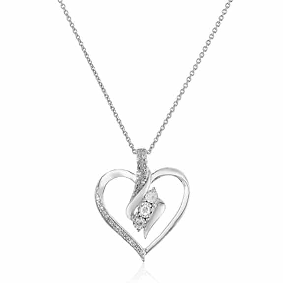 heart diamond necklace