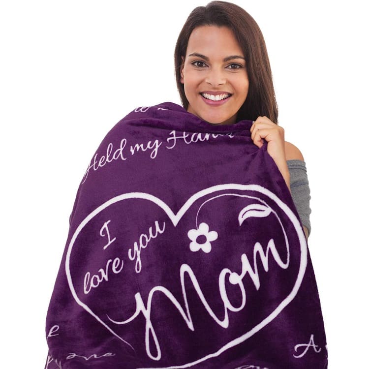i love you mom blanket