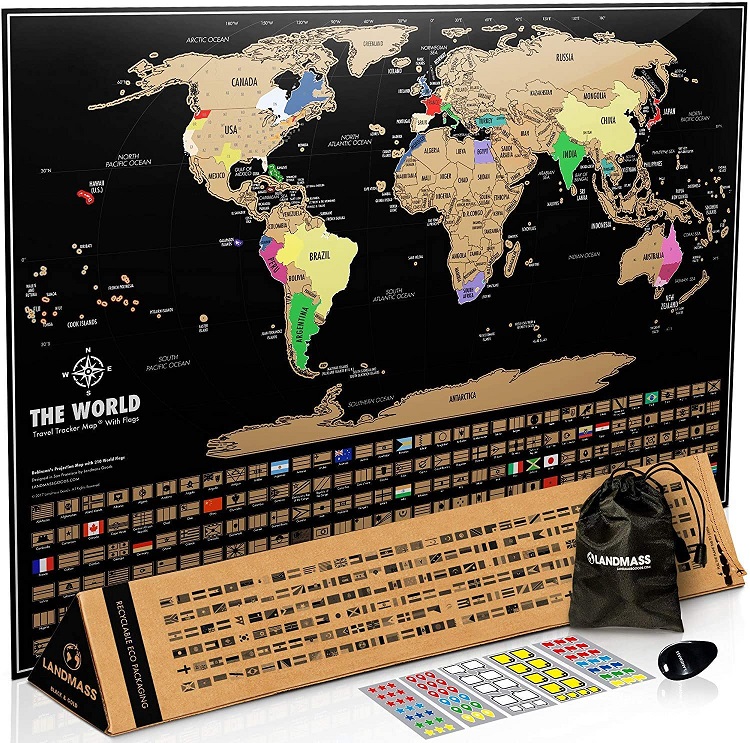 scratch off world map