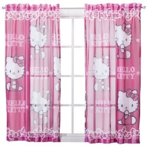 Hello Kitty Sheer Window Drapes
