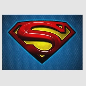 Superman Logo Canvas Wall Art Print