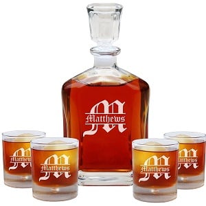 Personalized Whiskey Decanter Set