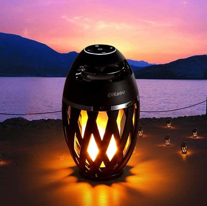 LED Flame Speaker Table Lamp