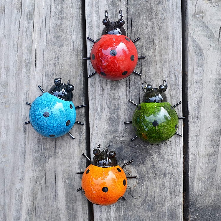 lady bug wall sculptures - great gift for gardening enthusiast