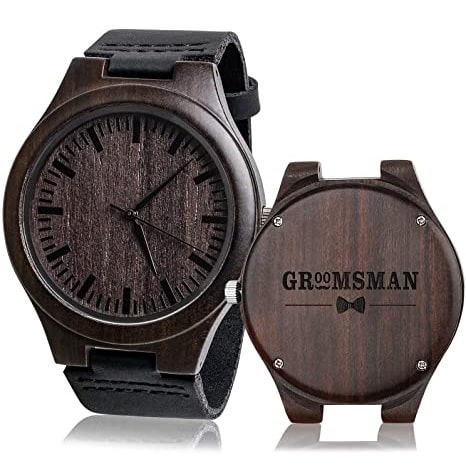 Groomsman engraved watch