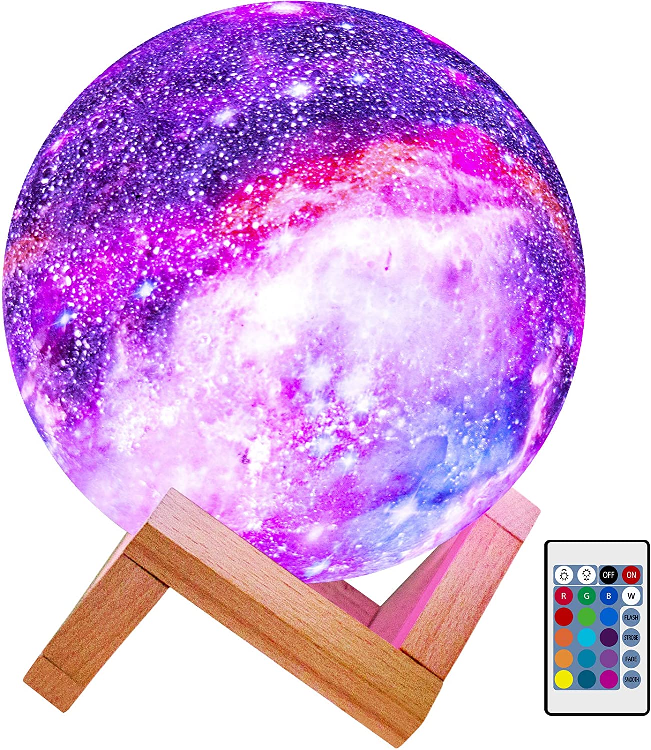 galaxy moon lamp