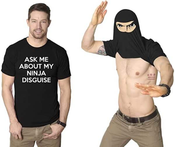 funny ninja flip tshirt