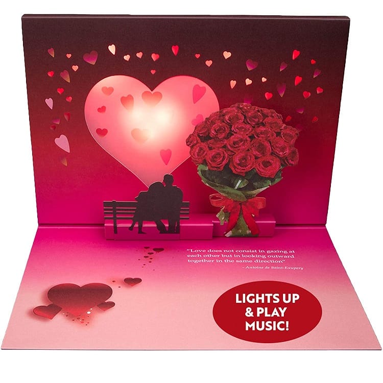 pop up light up music playing greeting card