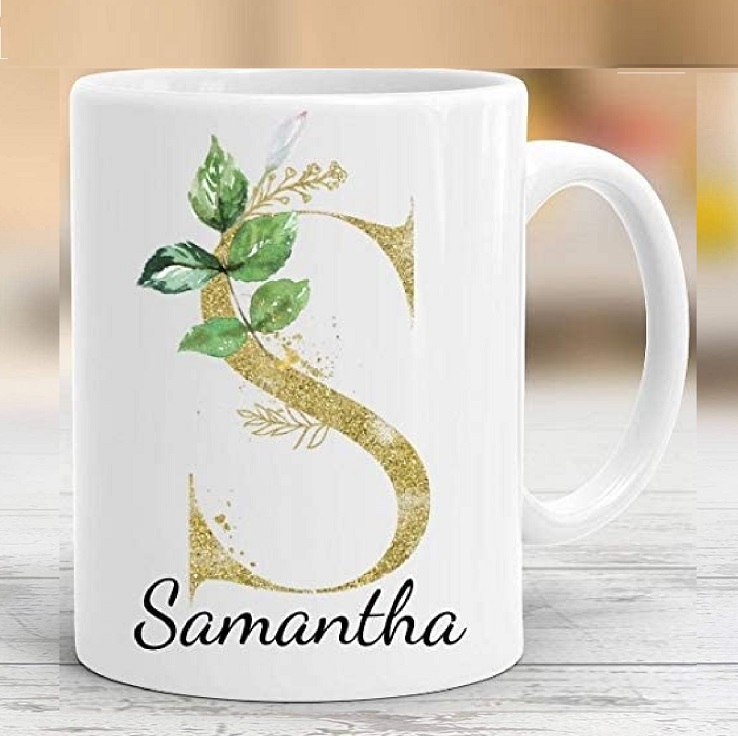 initial monogram personalized mug