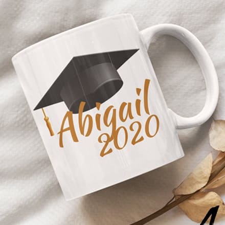 personalized graduation cap coffee mug