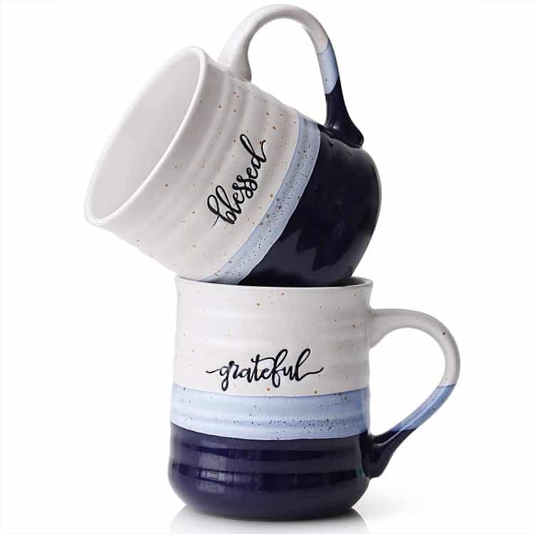 blessed grateful coffee cup set