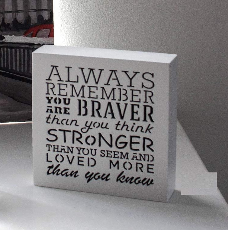 brave inspiration wall plaque