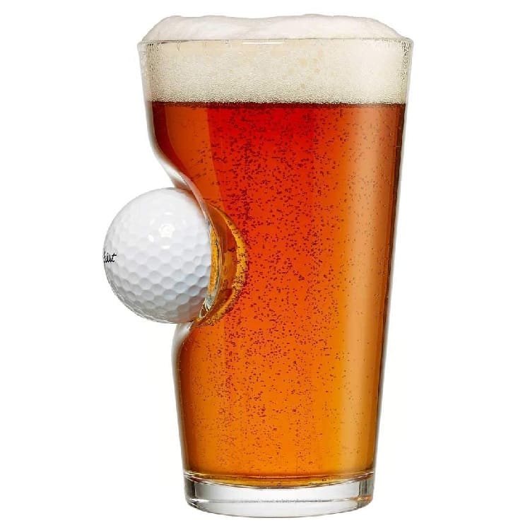 golf ball pint glass