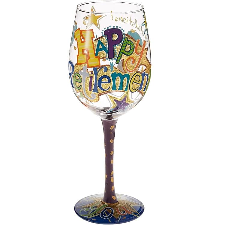 hand painted wine glass