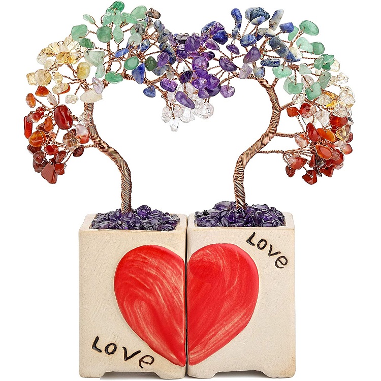 love heart crystal tree