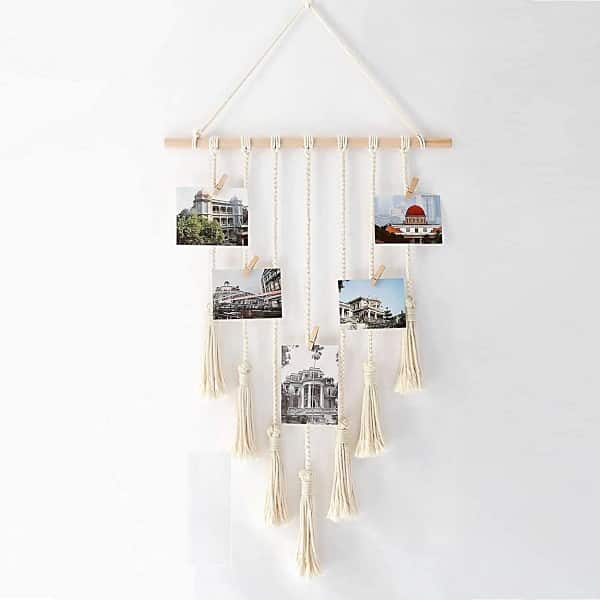 macrame photo display