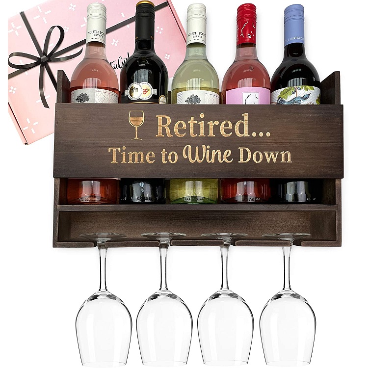 time to wine down wine rack