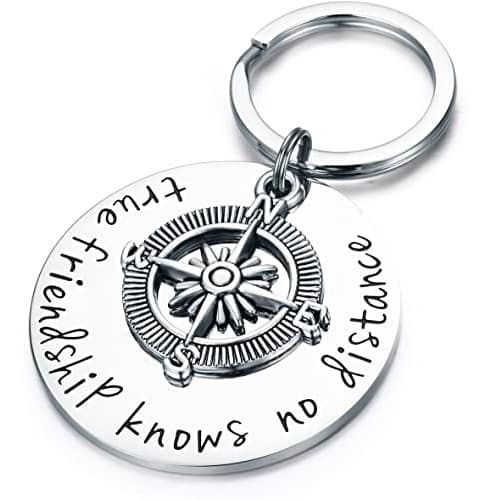 true friendships compass keychain